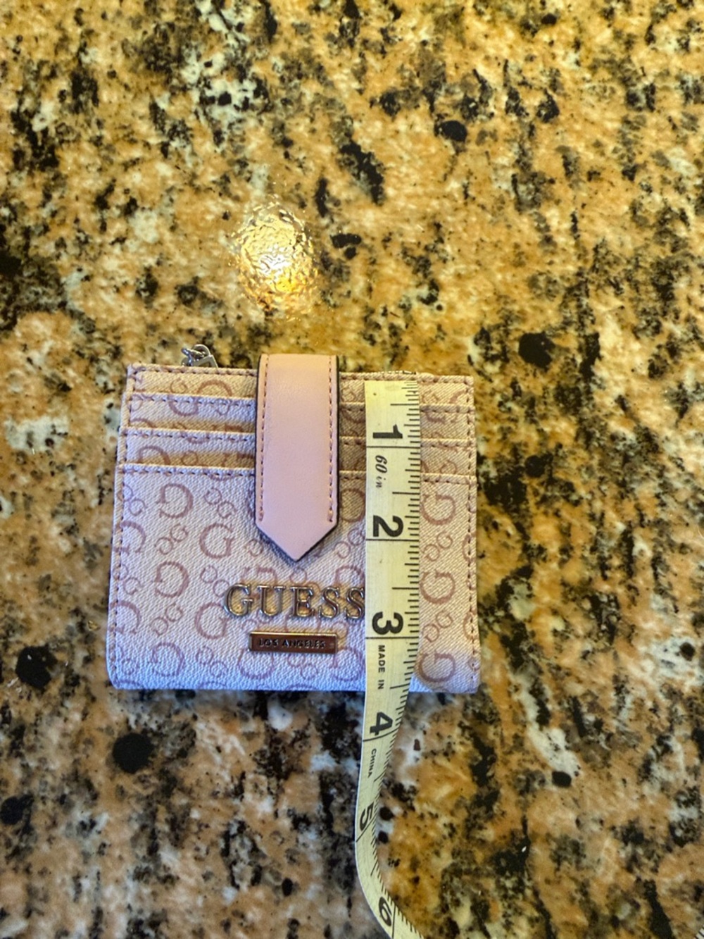 Guess Light Pink Signature Card Case with Strap - Picture 6 of 6